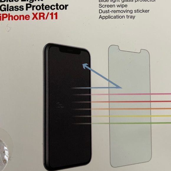 Verizon Blue Light Glass Phone Protector for IPhone XR 11 - Picture 2 of 5